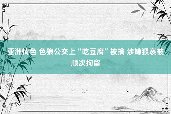 亚洲情色 色狼公交上“吃豆腐”被擒 涉嫌猥亵被顺次拘留